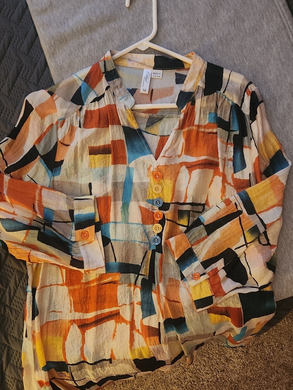 Lightweight Multicolor Women's Blouse - Medium